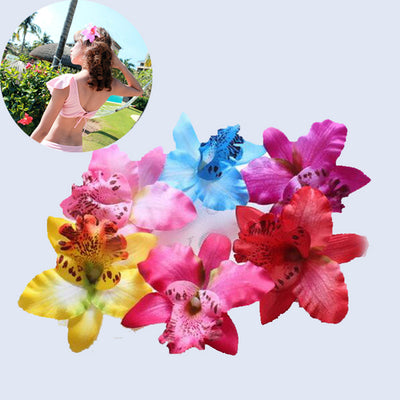 1PC Handmade Chic Thailand Orchid Flower Hair Clip Women Charm Hairpins Barrette Fashion Hairgrip DIY Girls Hair Accessories