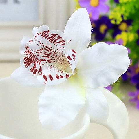 1PC Handmade Chic Thailand Orchid Flower Hair Clip Women Charm Hairpins Barrette Fashion Hairgrip DIY Girls Hair Accessories