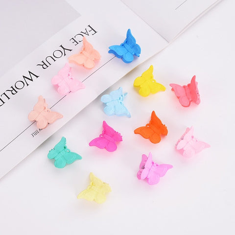 10 pcs/lot Sweet Small Hair Clip Hairpins Baby Girls Butterfly Rabbit Flower Crabs Hair Claws Hair Accessory Mini Cute Jewelry