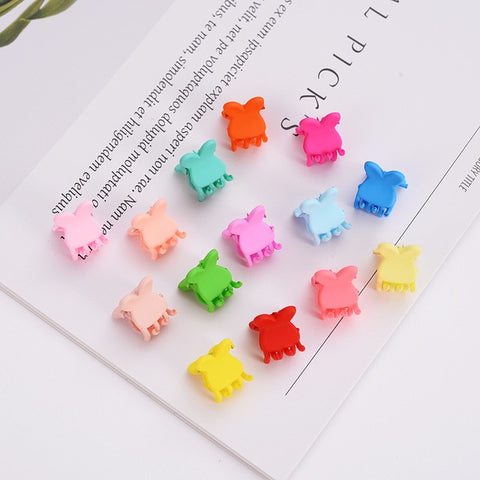 10 pcs/lot Sweet Small Hair Clip Hairpins Baby Girls Butterfly Rabbit Flower Crabs Hair Claws Hair Accessory Mini Cute Jewelry