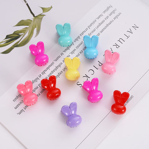 10 pcs/lot Sweet Small Hair Clip Hairpins Baby Girls Butterfly Rabbit Flower Crabs Hair Claws Hair Accessory Mini Cute Jewelry