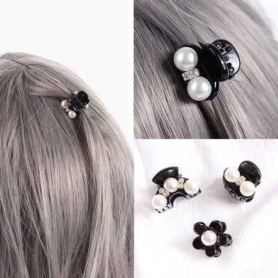 1PC Fashion Pearls Crystal Hair Claw Clips Small Flower Hairgrip Vintage Hair Clip Mini Hairpin Hair Accessories For Women