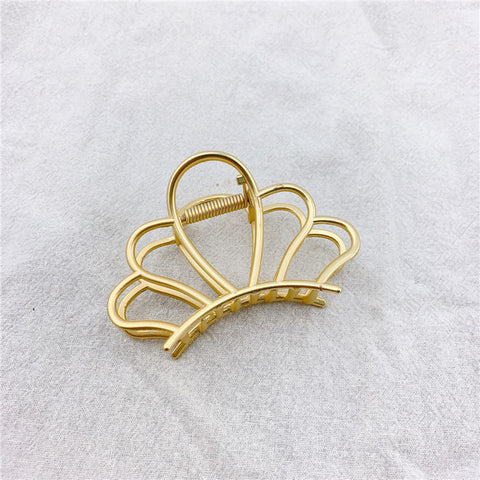 Women star flower Gold Hair Claws Clip Alloy metal geometry Hair Crab Clamp Accessories pearl Hairpin Hairgrip Barrette headwear