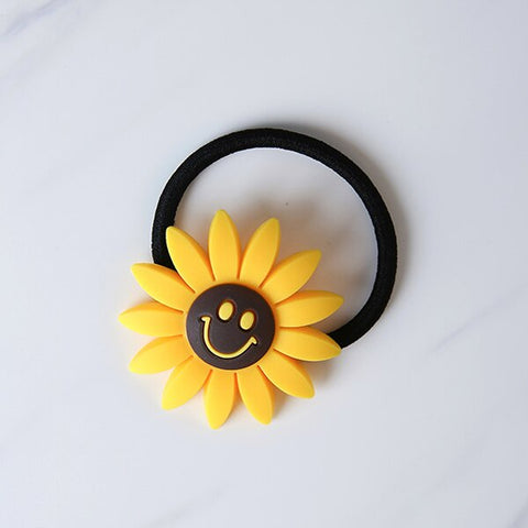 Sunflower Hair Accessories Flower Hair Clips Hair Bands Cute Smiley Rubber Bands Hairpins Fashion Headbands Women Girls Headwear