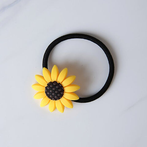 Sunflower Hair Accessories Flower Hair Clips Hair Bands Cute Smiley Rubber Bands Hairpins Fashion Headbands Women Girls Headwear