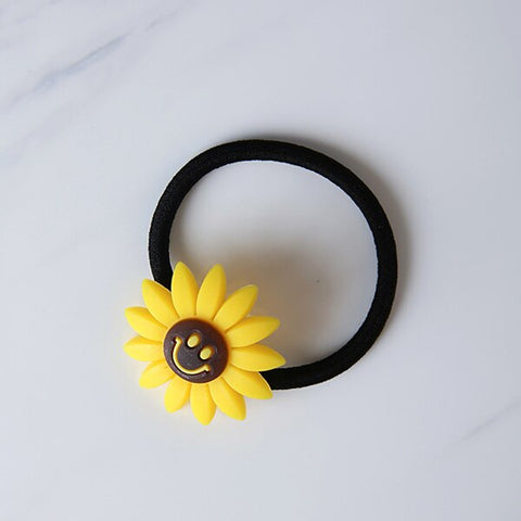 Sunflower Hair Accessories Flower Hair Clips Hair Bands Cute Smiley Rubber Bands Hairpins Fashion Headbands Women Girls Headwear