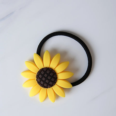 Sunflower Hair Accessories Flower Hair Clips Hair Bands Cute Smiley Rubber Bands Hairpins Fashion Headbands Women Girls Headwear