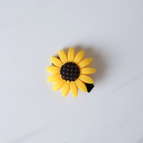 Sunflower Hair Accessories Flower Hair Clips Hair Bands Cute Smiley Rubber Bands Hairpins Fashion Headbands Women Girls Headwear