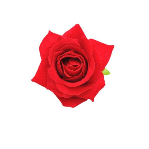 Women Velvet Cloth Rose Hair Clip Simulation Artificial Flower Corsage Brooch Pin Wedding Party Flamenco Dancer Hair Accessories