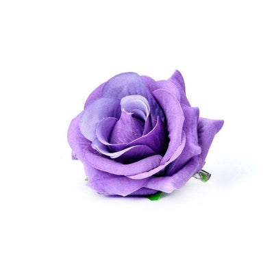 Women Velvet Cloth Rose Hair Clip Simulation Artificial Flower Corsage Brooch Pin Wedding Party Flamenco Dancer Hair Accessories