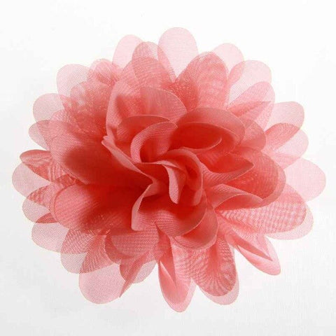 5PCS 3.9" 9.8CM Big Chiffon Flowers For Girls Headbands Fabric Puff Flower For Hair Clips Accessories Corsage Supplies