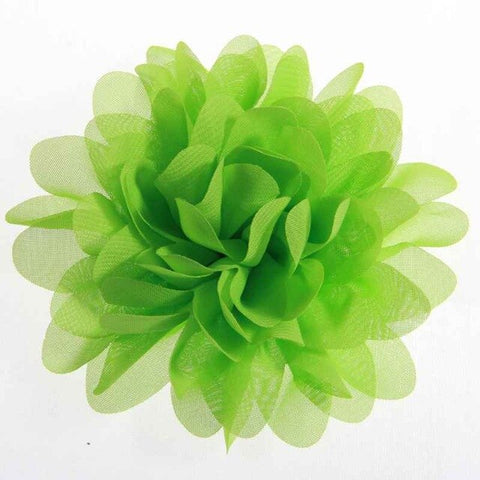 5PCS 3.9" 9.8CM Big Chiffon Flowers For Girls Headbands Fabric Puff Flower For Hair Clips Accessories Corsage Supplies