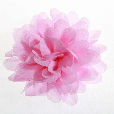 5PCS 3.9" 9.8CM Big Chiffon Flowers For Girls Headbands Fabric Puff Flower For Hair Clips Accessories Corsage Supplies
