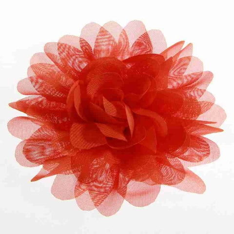 5PCS 3.9" 9.8CM Big Chiffon Flowers For Girls Headbands Fabric Puff Flower For Hair Clips Accessories Corsage Supplies
