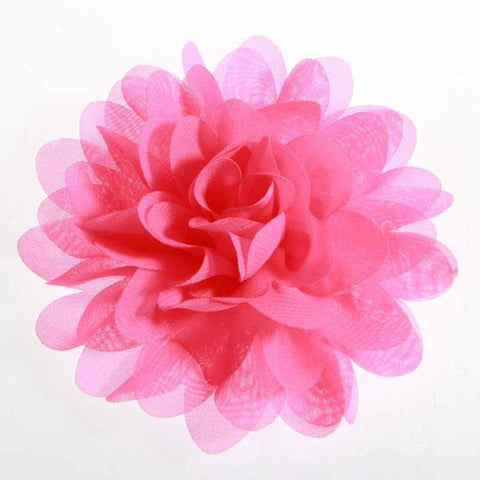 5PCS 3.9" 9.8CM Big Chiffon Flowers For Girls Headbands Fabric Puff Flower For Hair Clips Accessories Corsage Supplies