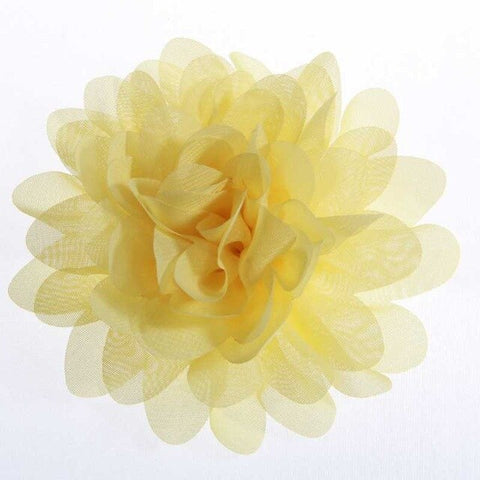 5PCS 3.9" 9.8CM Big Chiffon Flowers For Girls Headbands Fabric Puff Flower For Hair Clips Accessories Corsage Supplies