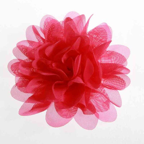 5PCS 3.9" 9.8CM Big Chiffon Flowers For Girls Headbands Fabric Puff Flower For Hair Clips Accessories Corsage Supplies