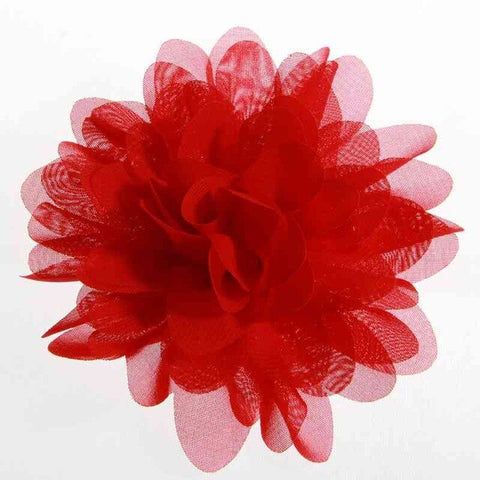 5PCS 3.9" 9.8CM Big Chiffon Flowers For Girls Headbands Fabric Puff Flower For Hair Clips Accessories Corsage Supplies