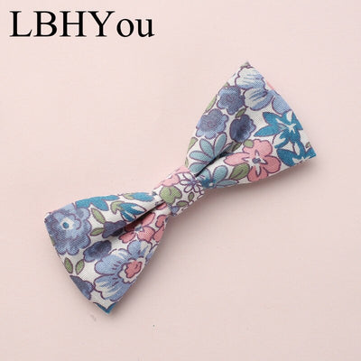 1pcs Children Girls Bows Hair Accessories School Girls Kids Fabric Cotton Flowers Print Hair Clips High Quality Hair Barrettes