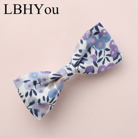 1pcs Children Girls Bows Hair Accessories School Girls Kids Fabric Cotton Flowers Print Hair Clips High Quality Hair Barrettes