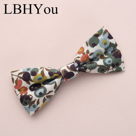 1pcs Children Girls Bows Hair Accessories School Girls Kids Fabric Cotton Flowers Print Hair Clips High Quality Hair Barrettes