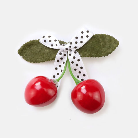Female Baby Children Hair Accessories Three-dimensional Cherry Jewelry Hairpin Bow Princess Cute Head Flower Hair Clip Barrettes