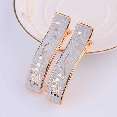 New fashion Delicate Barrettes flowers Solid color adult Wild Frosted Duckbill Clip hairpin lady girl hair accessories Headdress