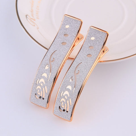 New fashion Delicate Barrettes flowers Solid color adult Wild Frosted Duckbill Clip hairpin lady girl hair accessories Headdress