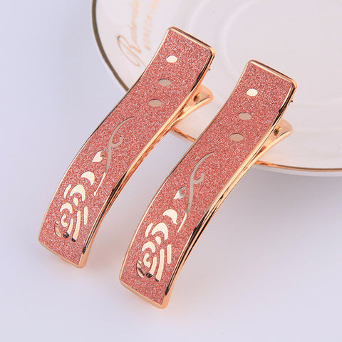 New fashion Delicate Barrettes flowers Solid color adult Wild Frosted Duckbill Clip hairpin lady girl hair accessories Headdress
