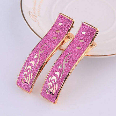 New fashion Delicate Barrettes flowers Solid color adult Wild Frosted Duckbill Clip hairpin lady girl hair accessories Headdress