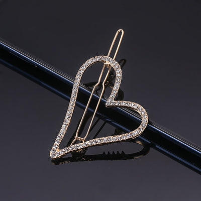 UNTAMED Rhinestones Geometric Hairpin Hairclips Women Heart Flower Barrette Frog Clips Girls Hair Pins Hair Accessory