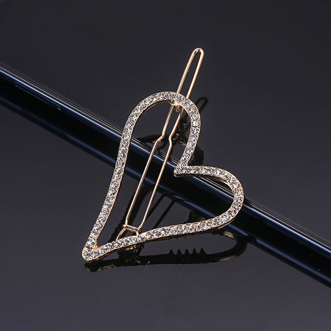 UNTAMED Rhinestones Geometric Hairpin Hairclips Women Heart Flower Barrette Frog Clips Girls Hair Pins Hair Accessory