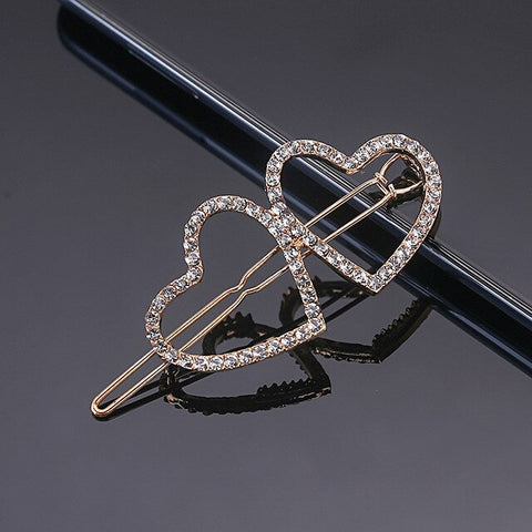 UNTAMED Rhinestones Geometric Hairpin Hairclips Women Heart Flower Barrette Frog Clips Girls Hair Pins Hair Accessory