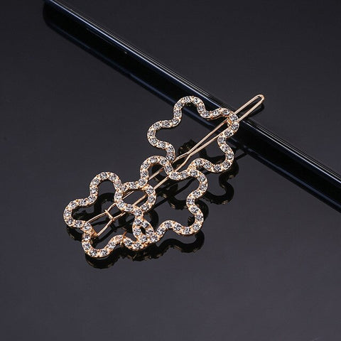 UNTAMED Rhinestones Geometric Hairpin Hairclips Women Heart Flower Barrette Frog Clips Girls Hair Pins Hair Accessory
