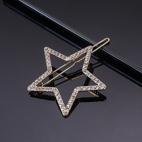 UNTAMED Rhinestones Geometric Hairpin Hairclips Women Heart Flower Barrette Frog Clips Girls Hair Pins Hair Accessory