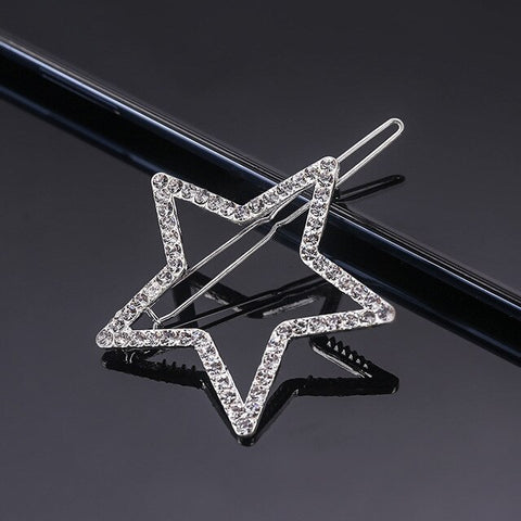 UNTAMED Rhinestones Geometric Hairpin Hairclips Women Heart Flower Barrette Frog Clips Girls Hair Pins Hair Accessory