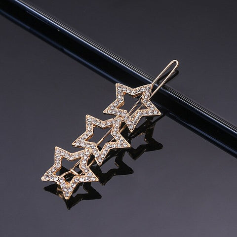 UNTAMED Rhinestones Geometric Hairpin Hairclips Women Heart Flower Barrette Frog Clips Girls Hair Pins Hair Accessory