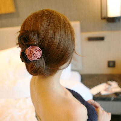 Flower Hair Claws for Women Hair Accessories Hairpin Crab Rose Flowers Plastic Claw Jaw Hair Clip Headband Flower Clips