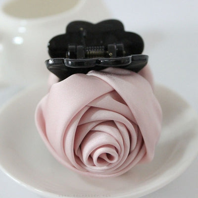 Flower Hair Claws for Women Hair Accessories Hairpin Crab Rose Flowers Plastic Claw Jaw Hair Clip Headband Flower Clips