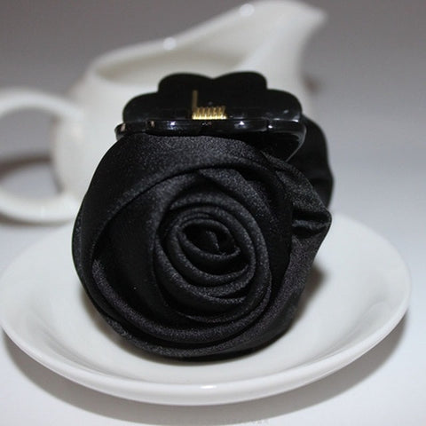 Flower Hair Claws for Women Hair Accessories Hairpin Crab Rose Flowers Plastic Claw Jaw Hair Clip Headband Flower Clips