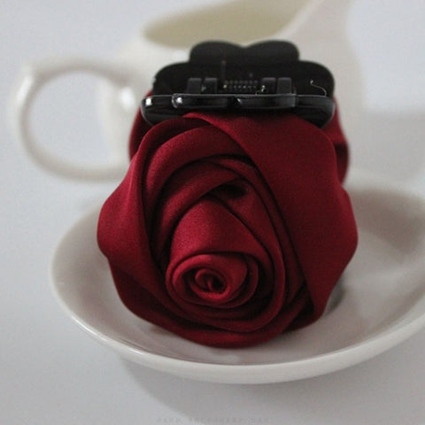 Flower Hair Claws for Women Hair Accessories Hairpin Crab Rose Flowers Plastic Claw Jaw Hair Clip Headband Flower Clips