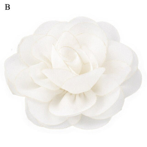 1PC Kids Girls Soft Big Rose Flower Chiffon Hair Clips Multi-Color Party Festival Hair Accessories Sweet Cute Hairpins Barrettes