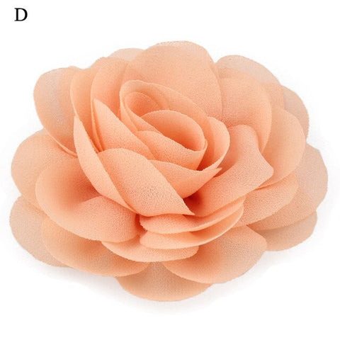 1PC Kids Girls Soft Big Rose Flower Chiffon Hair Clips Multi-Color Party Festival Hair Accessories Sweet Cute Hairpins Barrettes