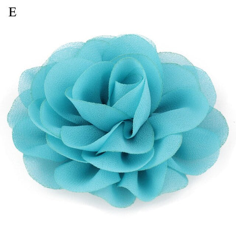 1PC Kids Girls Soft Big Rose Flower Chiffon Hair Clips Multi-Color Party Festival Hair Accessories Sweet Cute Hairpins Barrettes