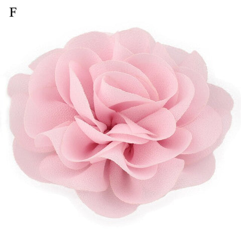 1PC Kids Girls Soft Big Rose Flower Chiffon Hair Clips Multi-Color Party Festival Hair Accessories Sweet Cute Hairpins Barrettes