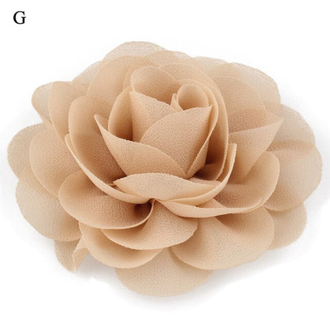 1PC Kids Girls Soft Big Rose Flower Chiffon Hair Clips Multi-Color Party Festival Hair Accessories Sweet Cute Hairpins Barrettes