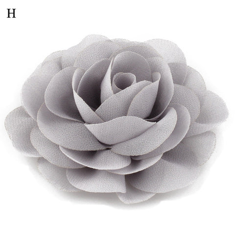 1PC Kids Girls Soft Big Rose Flower Chiffon Hair Clips Multi-Color Party Festival Hair Accessories Sweet Cute Hairpins Barrettes