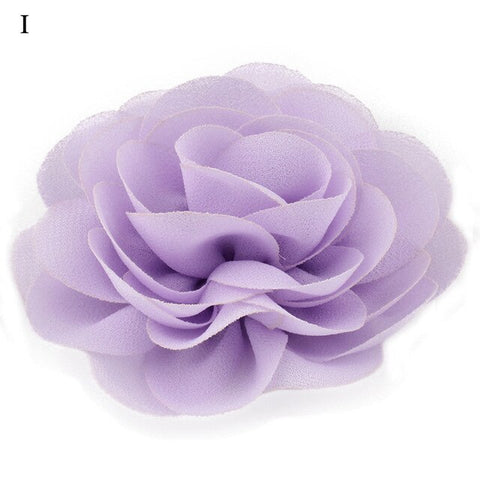 1PC Kids Girls Soft Big Rose Flower Chiffon Hair Clips Multi-Color Party Festival Hair Accessories Sweet Cute Hairpins Barrettes