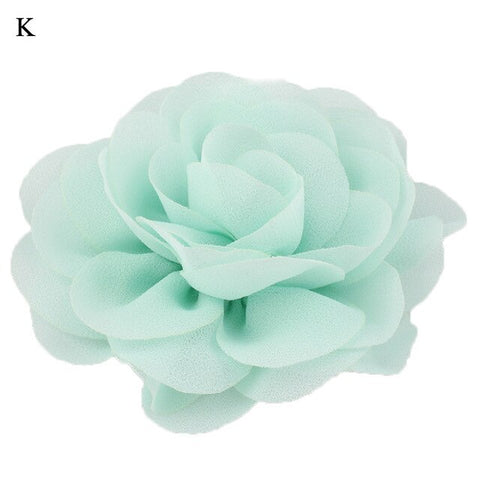 1PC Kids Girls Soft Big Rose Flower Chiffon Hair Clips Multi-Color Party Festival Hair Accessories Sweet Cute Hairpins Barrettes