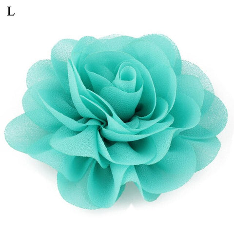 1PC Kids Girls Soft Big Rose Flower Chiffon Hair Clips Multi-Color Party Festival Hair Accessories Sweet Cute Hairpins Barrettes